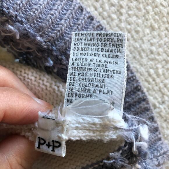 VTG 80s Floral Embroidered Knit Sweater XS Cream Cottagecore Romantic Coquette - Picture 6 of 10